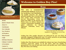 Tablet Screenshot of goldenboypies.com